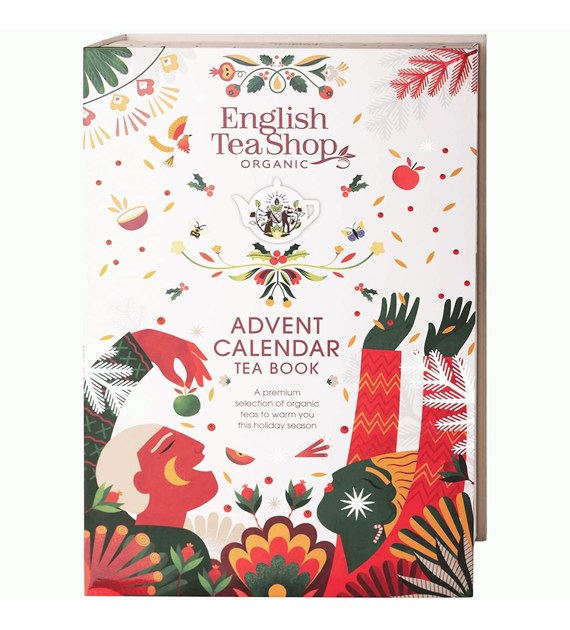 English Tea Shop, Kalendarz adwentowy, Tea Book, 25 piramidek z ekologicznymi herbatami i herbatkami w 13 różnych smakach