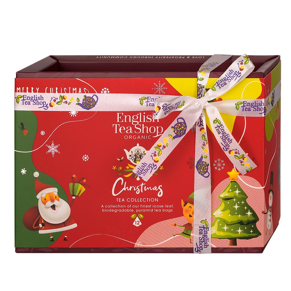English Tea Shop, BIO, Zestaw BIO herbat idealny na prezent, Collection Santa, 5 smaków, 12 piramidek