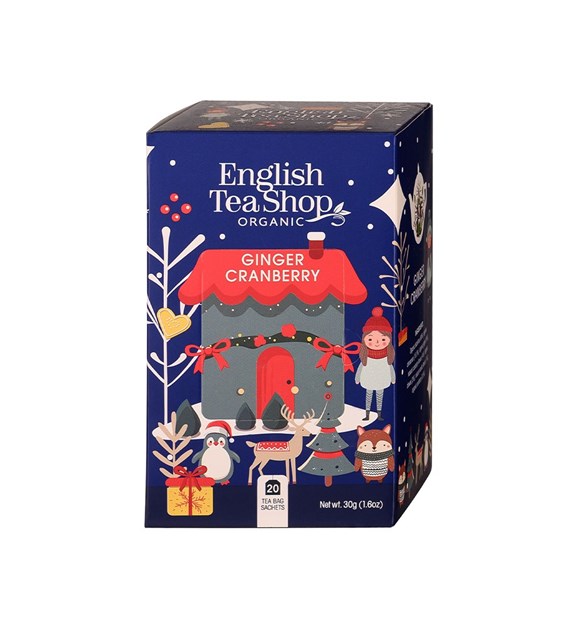 English Tea Shop, BIO Herbata Ginger Cranberry, możliwość wpisania dedykacji, 20 saszetek