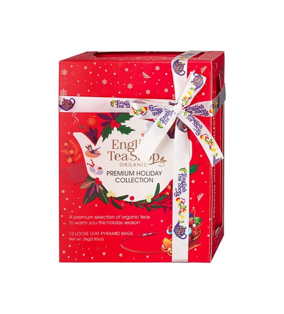 English Tea Shop, BIO, Zestaw herbat idealny na prezent, New Red Prism, 4 smaki, 12 piramidek