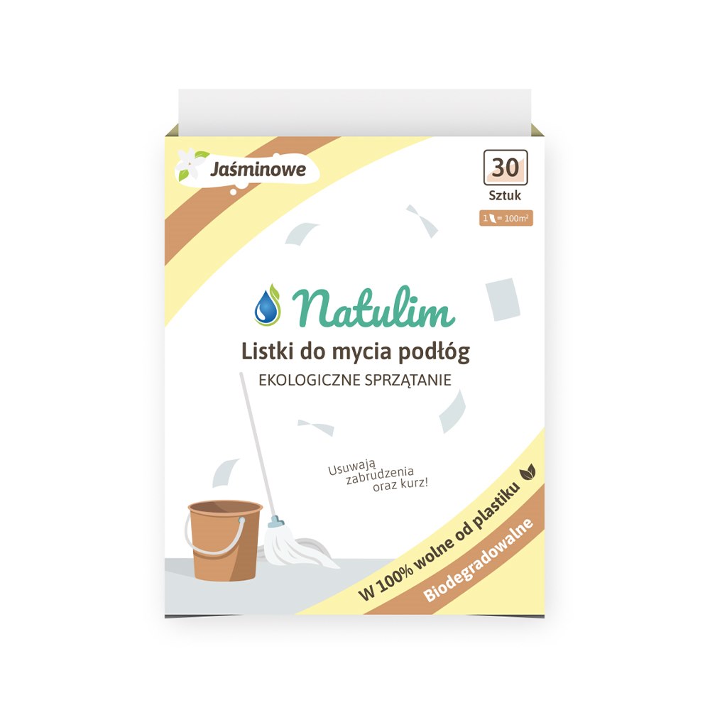 Natulim, Uniwersalny środek do mycia podłóg w listkach, 30 sztuk