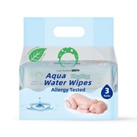 Luna Bambini, Chusteczki wodne Aqua Water Wipes, 3x60szt., szczelne zamknięcie