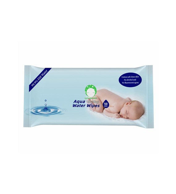 Luna Bambini, Chusteczki wodne Aqua Water Wipes, 50szt.