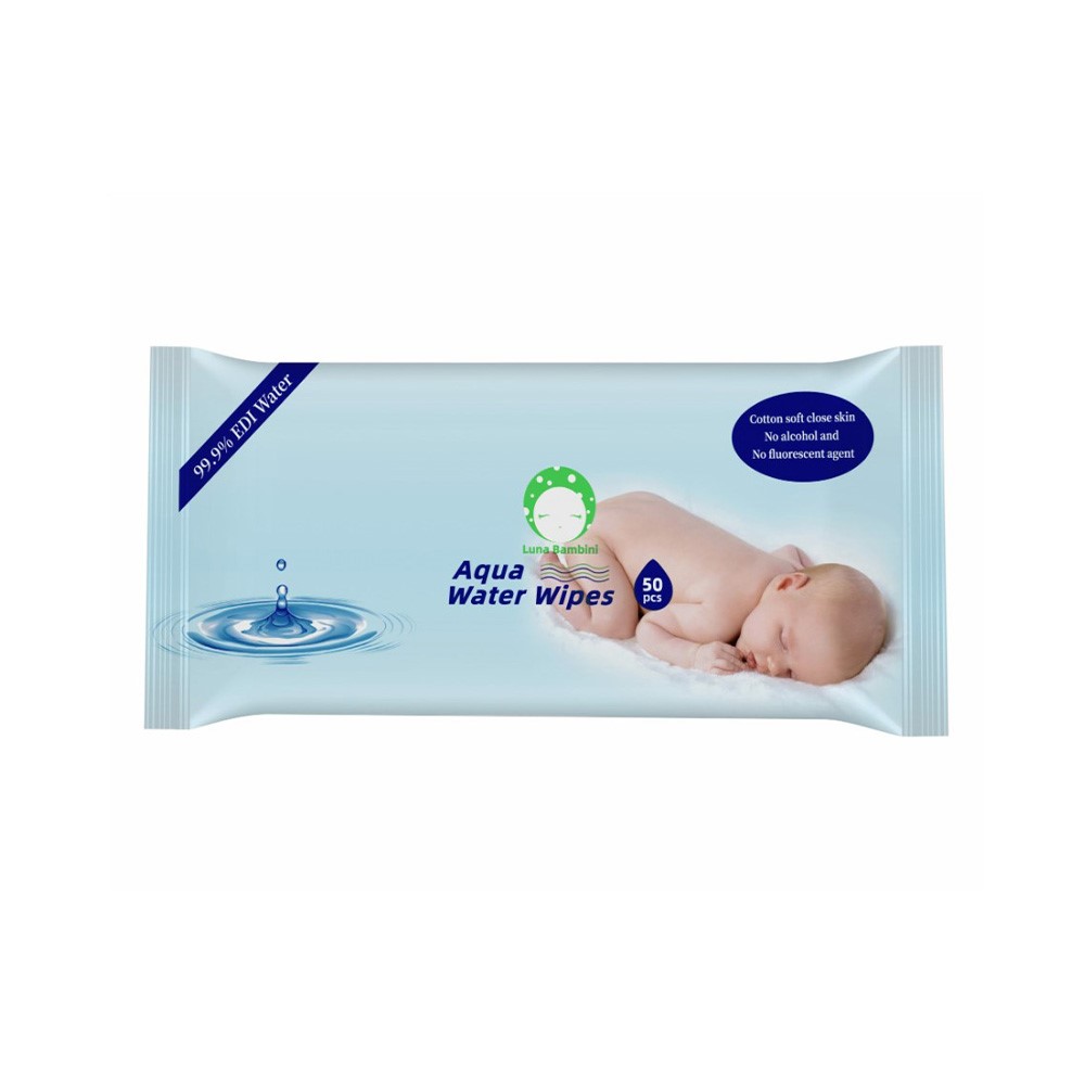 Luna Bambini, Chusteczki wodne Aqua Water Wipes, 50szt.