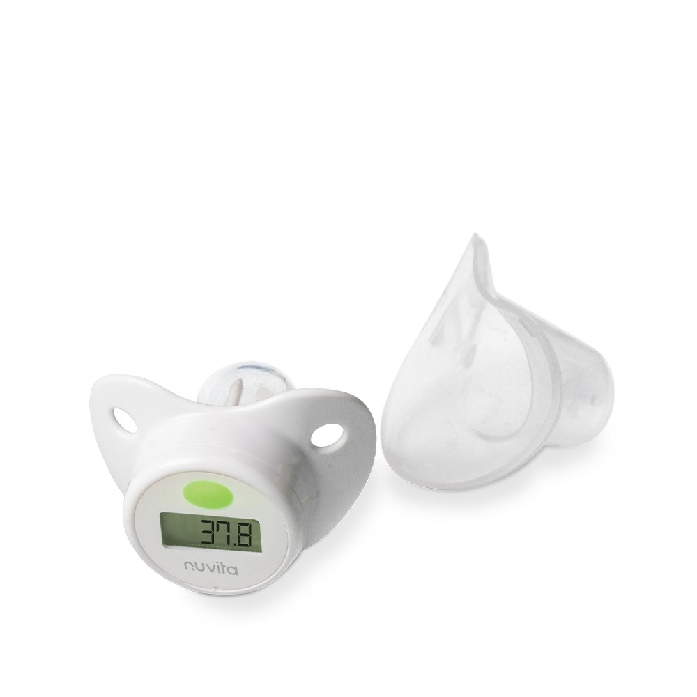 Nuvita, Termometr smoczek z cyfrowym wyświetlaczem do pomiaru gorączki, Biały