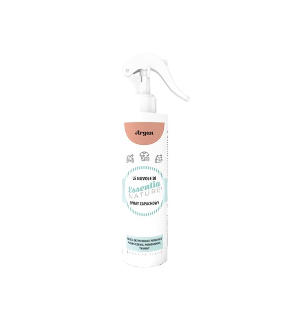 Essentia Nature, Odświeżacz w sprayu do tkanin i wnętrz, Argan. 250 ml