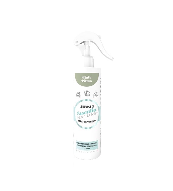Essentia Nature, Odświeżacz w sprayu do tkanin i wnętrz, Białe Piżmo. 250 ml