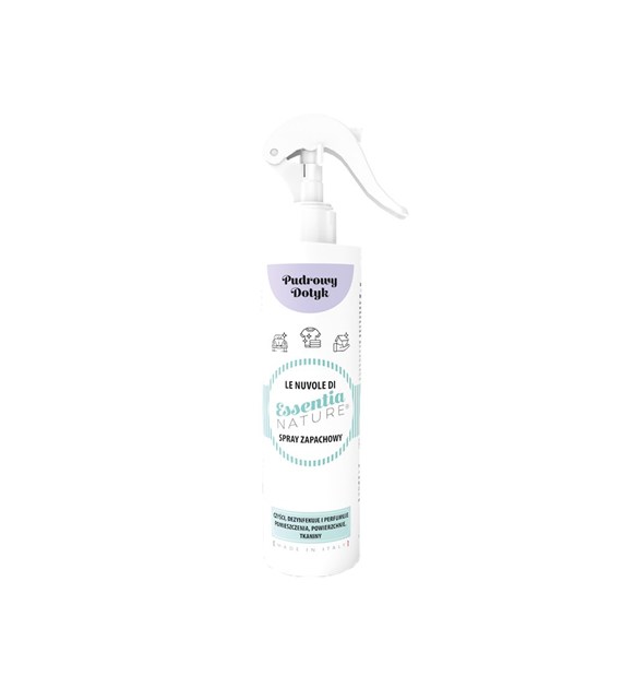 Essentia Nature, Odświeżacz w sprayu do tkanin i wnętrz, Pudrowy Dotyk, 250 ml