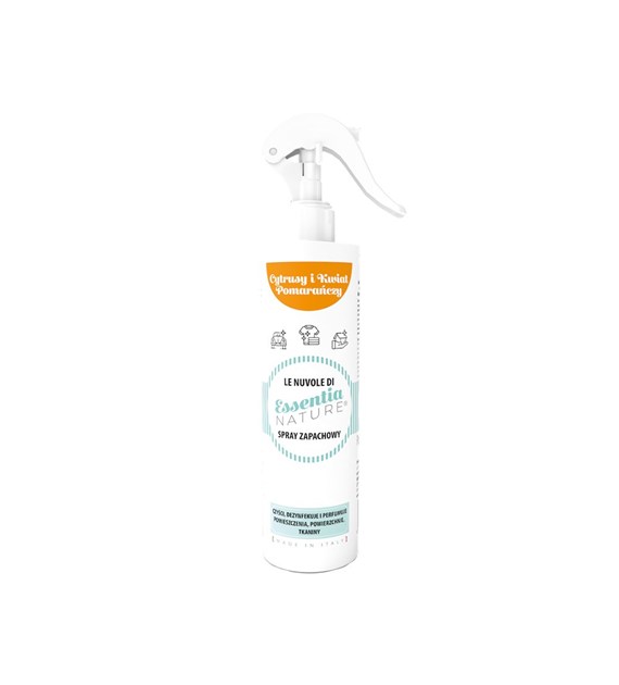 Essentia Nature, Odświeżacz w sprayu do tkanin i wnętrz, Cytrusy i Kwiat Pomarańczy. 250 ml