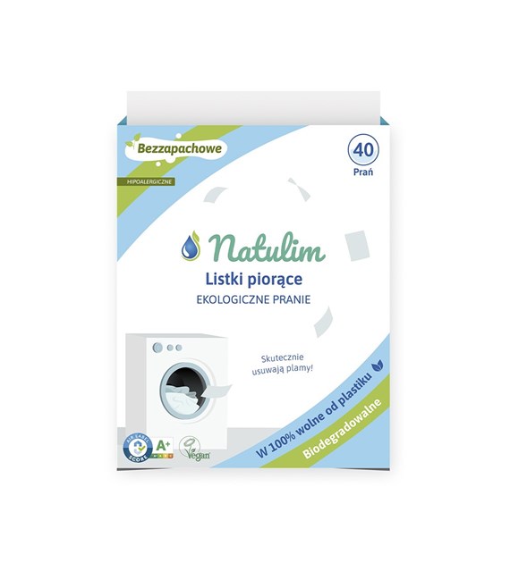 Natulim, Eko listki do prania, Bezzapachowe, 40 sztuk