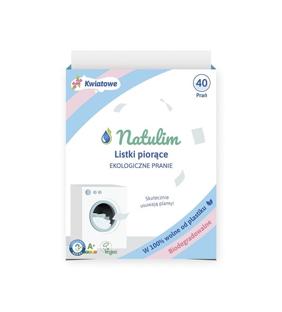Natulim, Eko listki do prania, Kwiatowe, 40 sztuk
