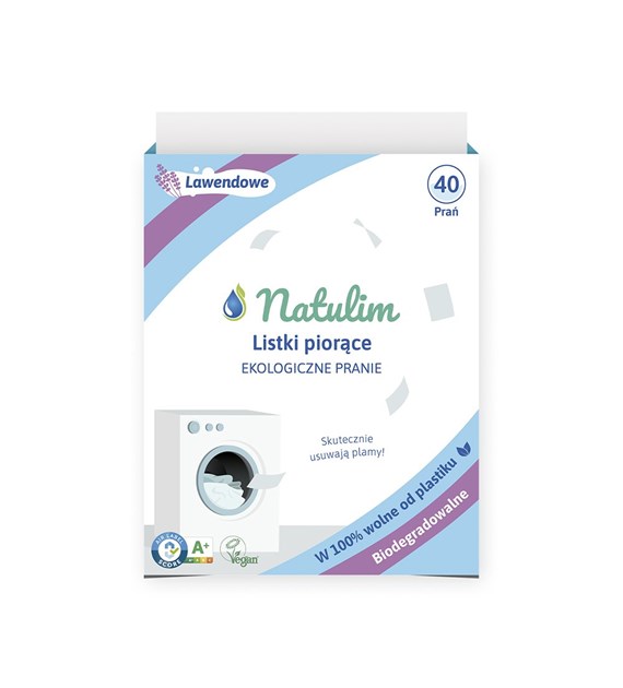 Natulim, Eko listki do prania, Lawendowe, 40 sztuk