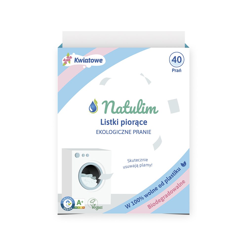 Natulim, Eko listki do prania, Kwiatowe, 40 sztuk