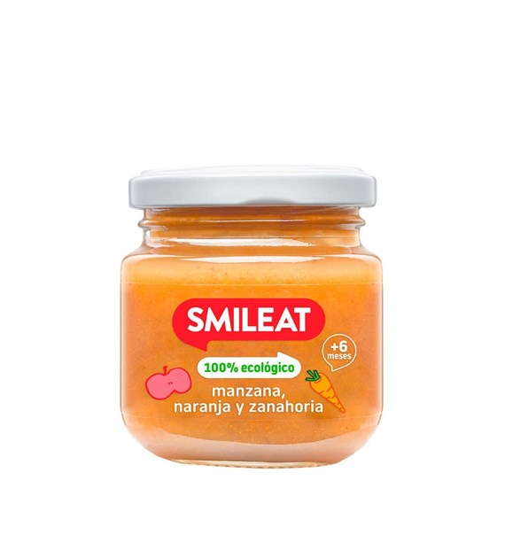 Smileat, BIO Deser z jabłkami, marchewką i pomarańczą 6m+, 130g