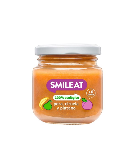 Smileat, BIO Deser z gruszkami, śliwkami i bananami 6m+, 130g