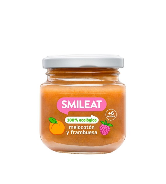 Smileat, BIO Deser z brzoskwiniami i malinami 6m+, 130g