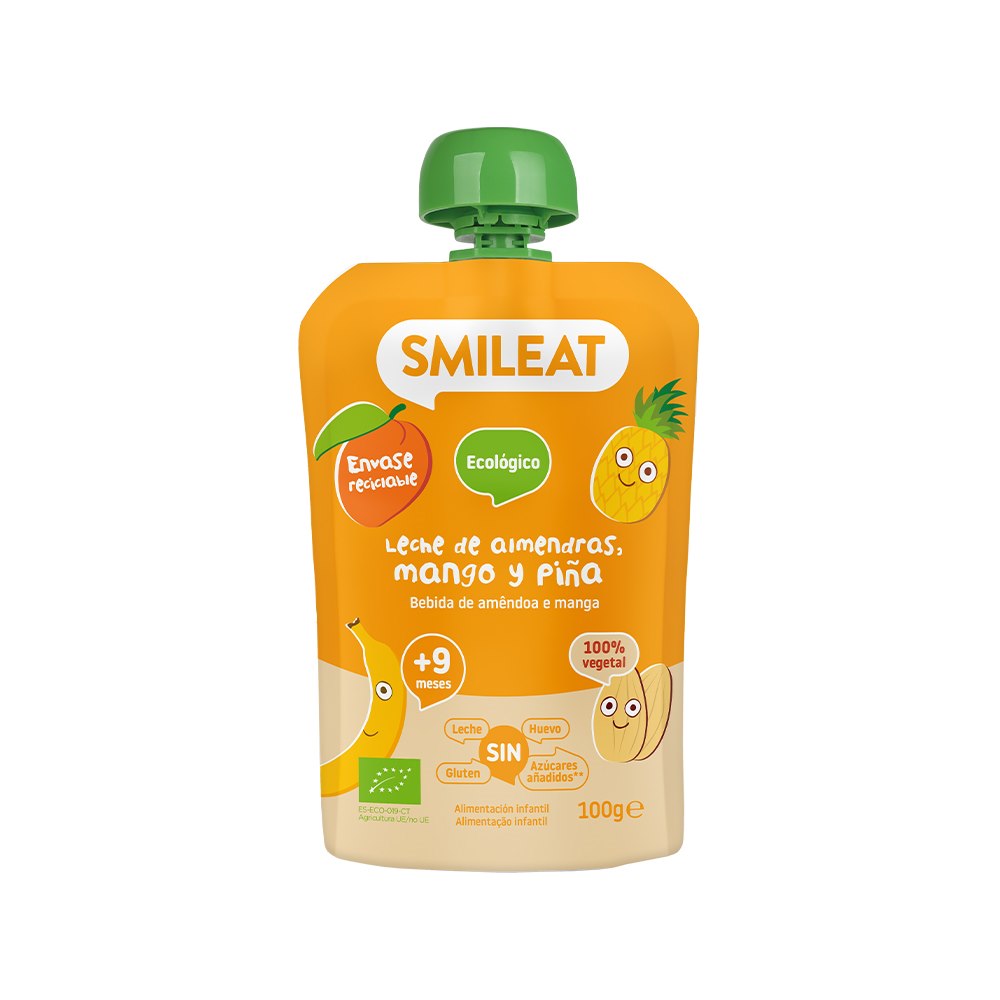 Smileat, BIO Mus z migdałami, mango i ananasem 9m+, 100g