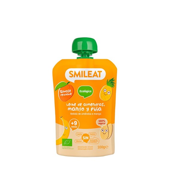 Smileat, BIO Mus z migdałami, mango i ananasem 9m+, 100g