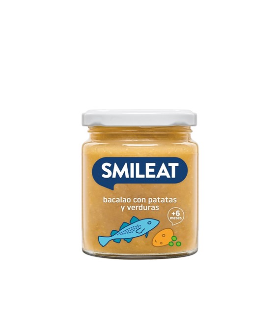 Smileat, Słoiczek z dorszem, BIO ziemniakami i BIO warzywami 6m+, 230g