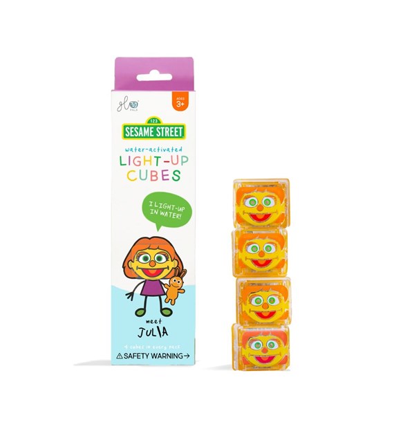 Glo Pals, Kostki sensoryczne świecące w wodzie - Julia, 4 szt.