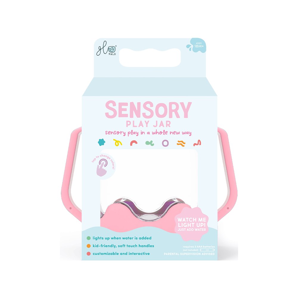 Glo Pals, Słoik sensoryczny do napełnienia wodą, kolor różowy