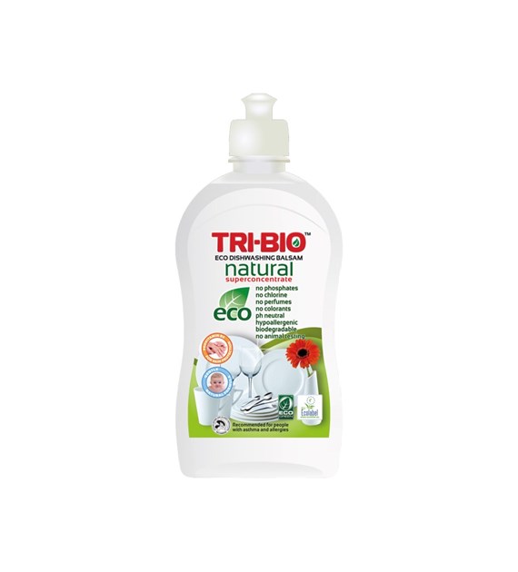 TRI-BIO, Ekologiczny Skoncentrowany Balsam do Mycia Naczyń, 420 ml