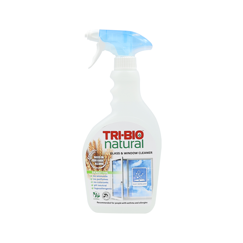 TRI-BIO, Delikatny spray do mycia okien i luster, 500 ml