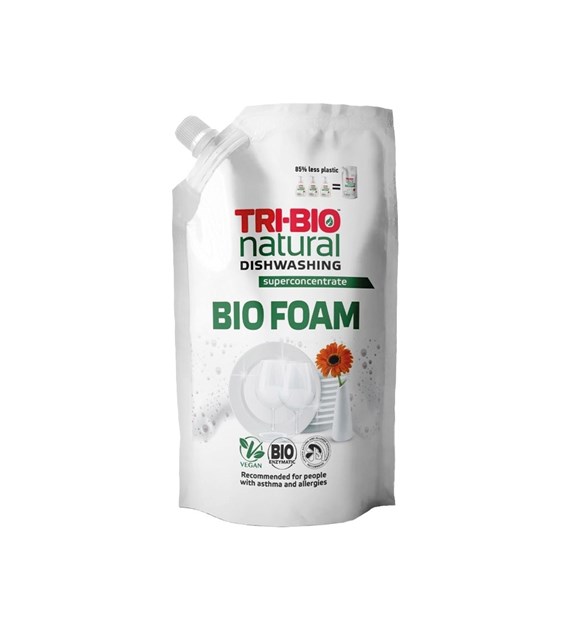 TRI-BIO, BIO Pianka do zmywania naczyń REFILL, 900ml