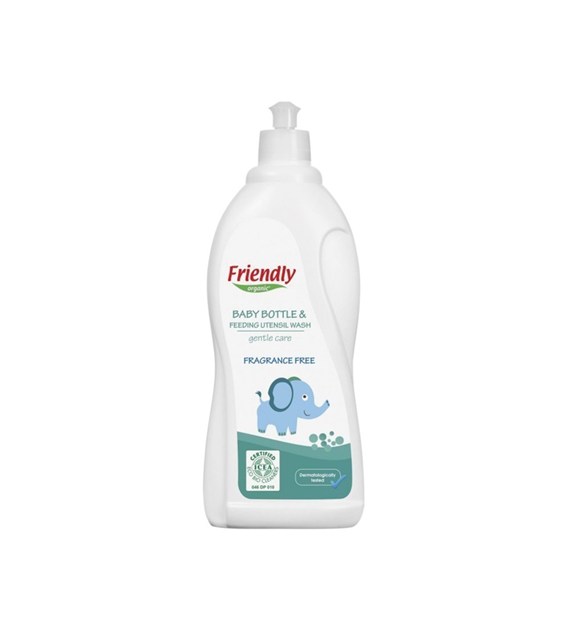 Friendly Organic, Bezzapachowy płyn do mycia butelek dziecięcych, 750 ml