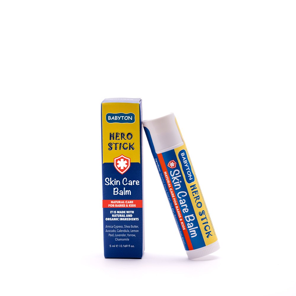 Babyton, Balsam do pielęgnacji skóry w sztyfcie, bezpieczny od narodzin, Hero Stick, 5 ml