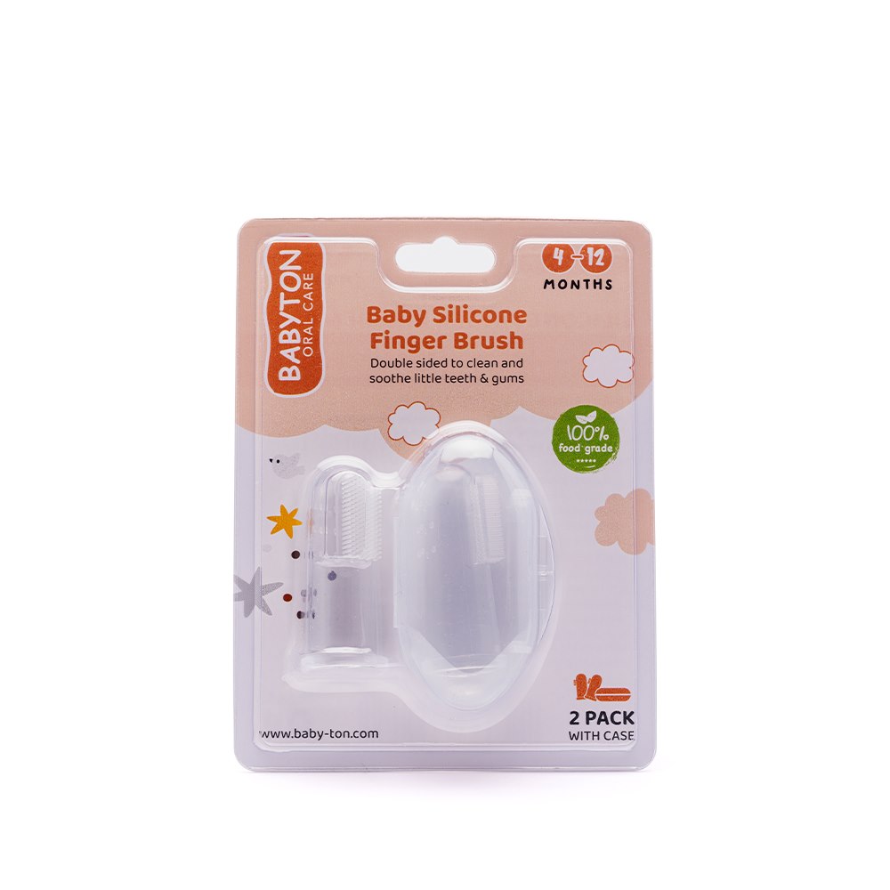 Babyton, Silikonowa szczoteczka do zębów dla niemowląt, 4-12m