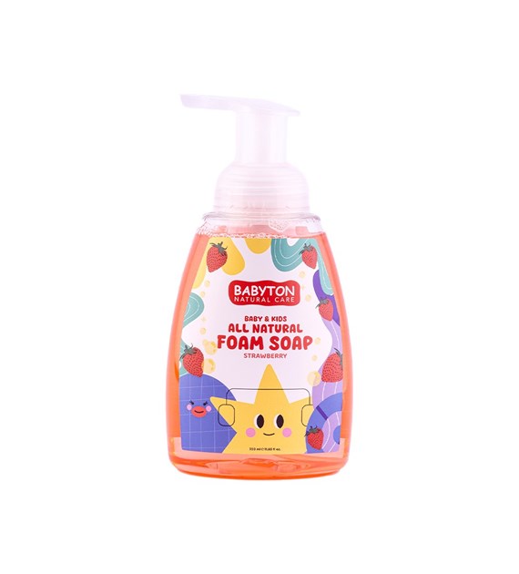 Babyton, Baby&Kids, Mydło w piance, Truskawkowe, bezpieczny od narodzin, 350 ml