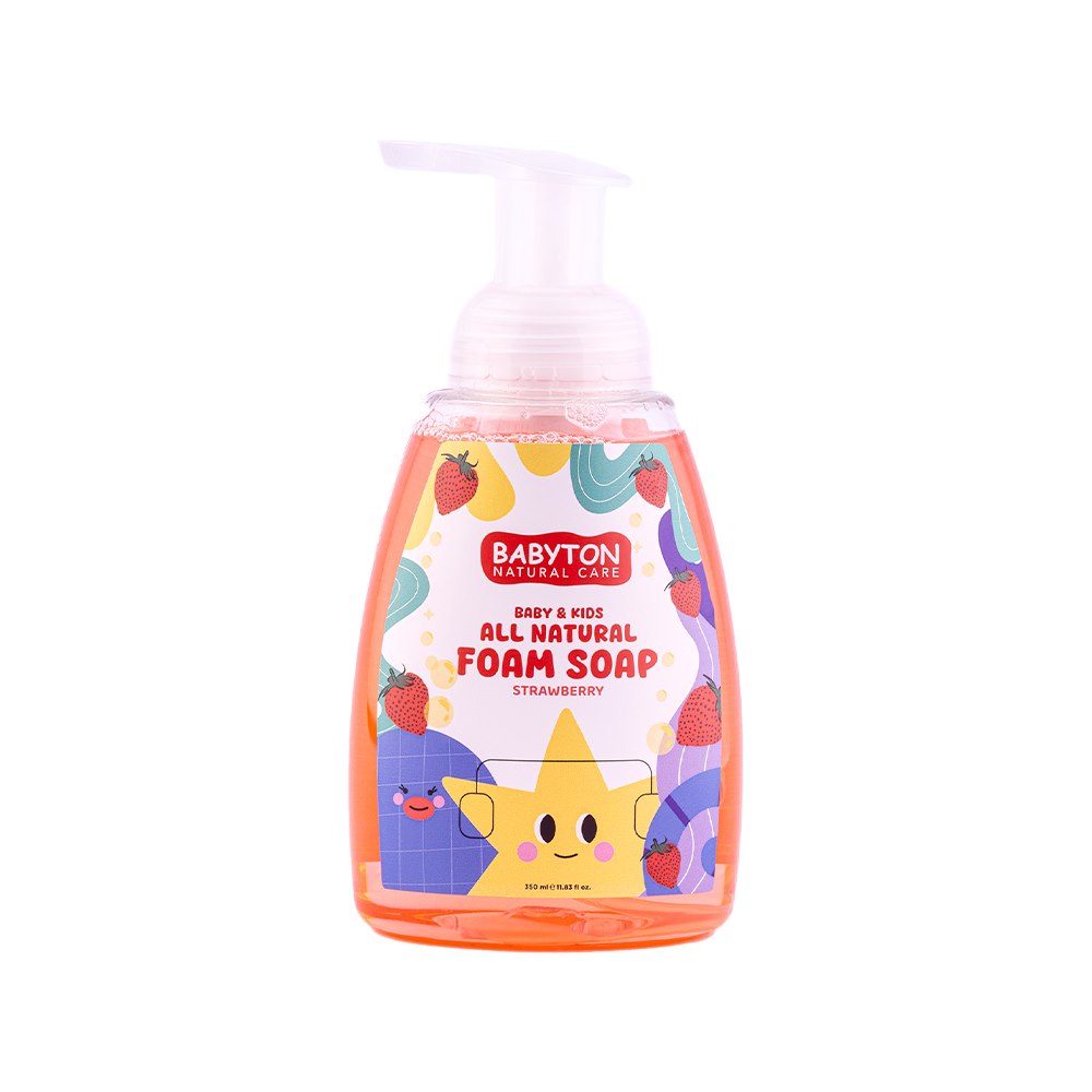 Babyton, Baby&Kids, Mydło w piance, Truskawkowe, bezpieczny od narodzin, 350 ml