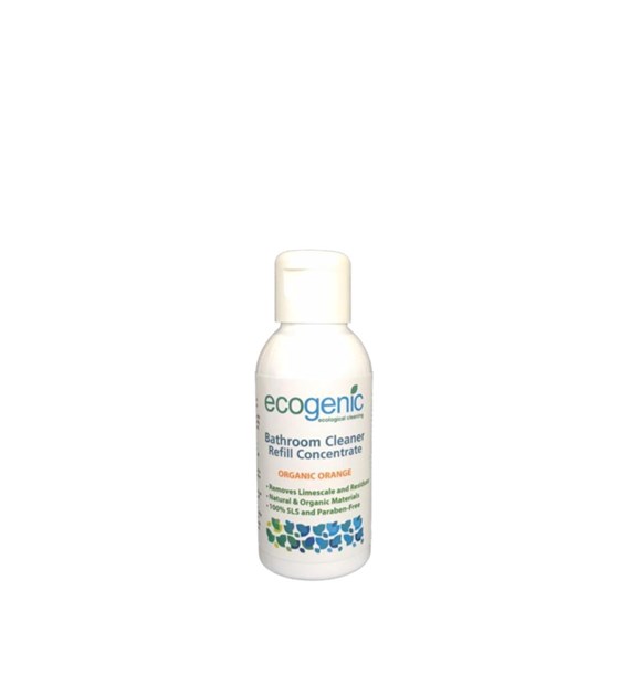 Ecogenic, Refill płynu do czyszczenia powierzchni łazienkowych, Pomarańcza, 100 ml