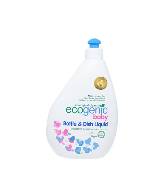 Ecogenic Baby, Płyn do mycia butelek, smoczków i zabawek, bezzapachowy, 500 ml