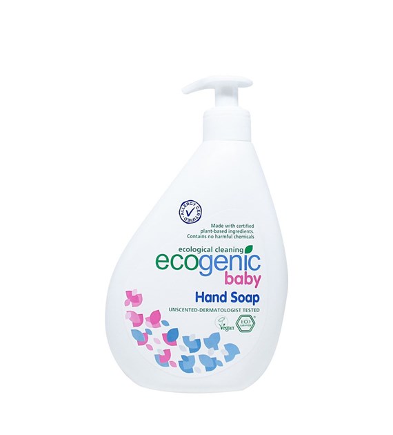 Ecogenic Baby, Mydło do rąk w płynie dla dzieci z pompką, bezzapachowe, 500 ml