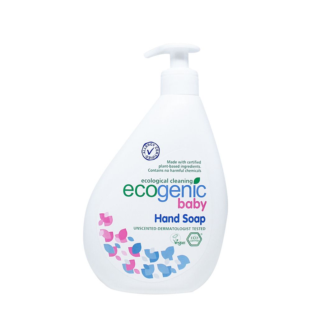 Ecogenic Baby, Mydło do rąk w płynie dla dzieci z pompką, bezzapachowe, 500 ml