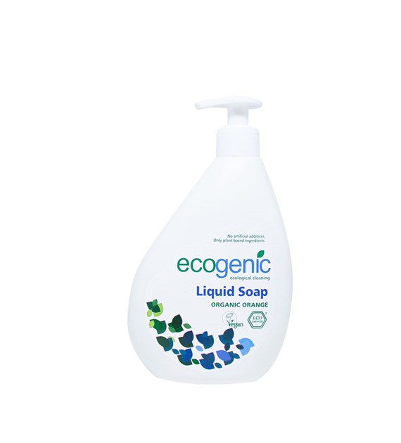 Ecogenic, Mydło do rąk w płynie z pompką, Pomarańcza, 500 ml