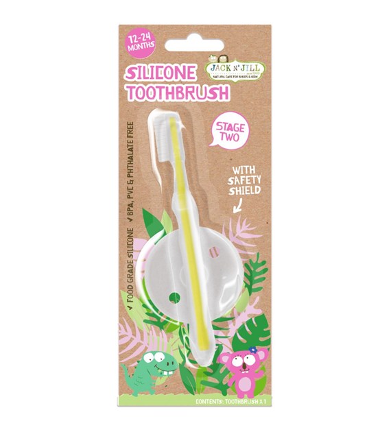 Jack N' Jill, Silikonowa szczoteczka do zębów, 12m+, STAGE 2