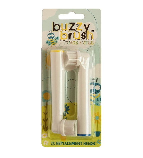 Jack N' Jill, Wymienne końcówki do szczoteczki elektrycznej Buzzy Brush, 2 szt.