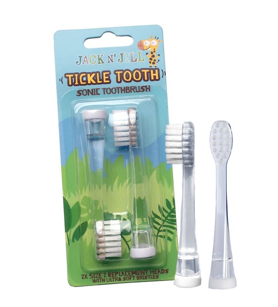 Jack N' Jill, Wymienne końcówki do szczoteczki sonicznej Tickle Tooth, 2 szt.