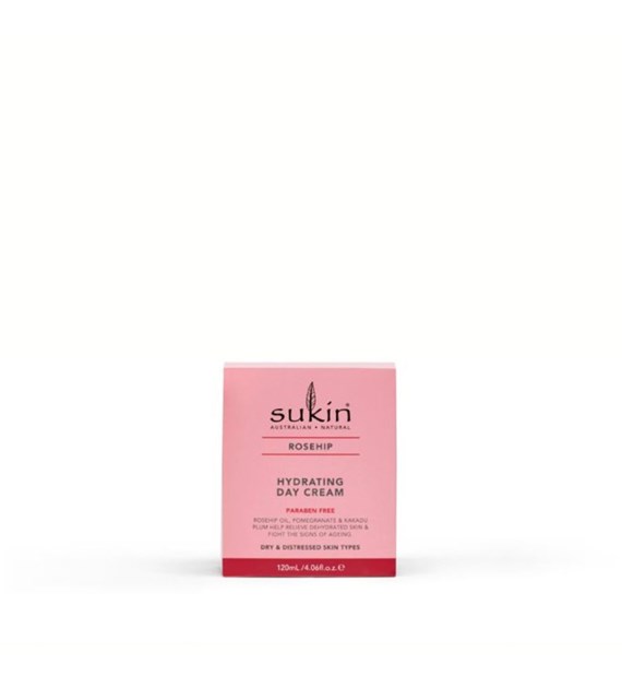 Sukin, ROSEHIP, Nawilżający krem do twarzy na dzień, 120 ml