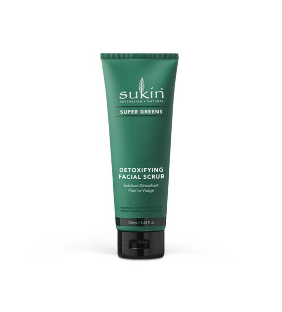 Sukin, SUPER GREENS, Detoksykujący scrub do twarzy, 125 ml