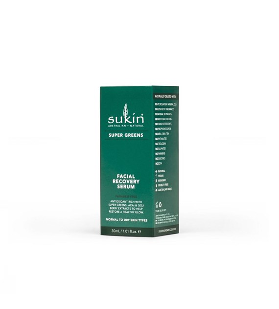 Sukin, SUPER GREENS, Detoksykująco-naprawcze serum do twarzy, 30 ml