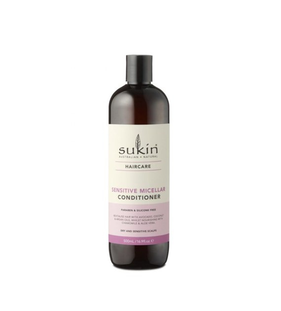 Sukin, SENSITIVE, Odżywka micelarna do włosów wrażliwych, 500 ml